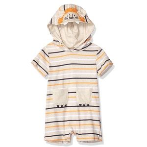 Hooded Lion Boys Romper